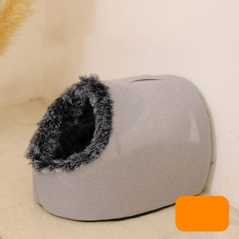 š¾Cama caverna quentinha de inverno para animais de estimação