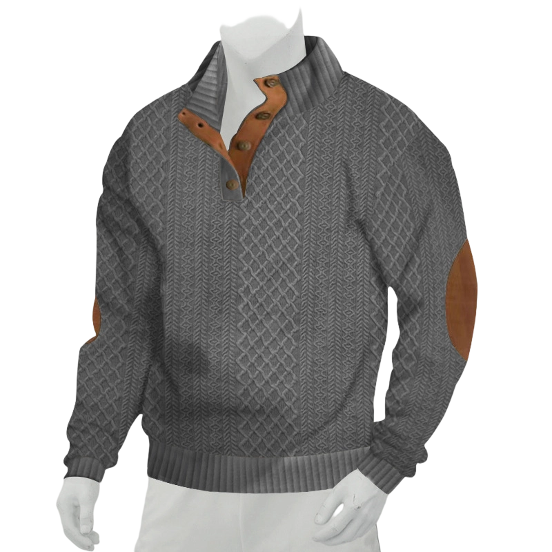 Moletom Jacquard Casual Solto Masculino