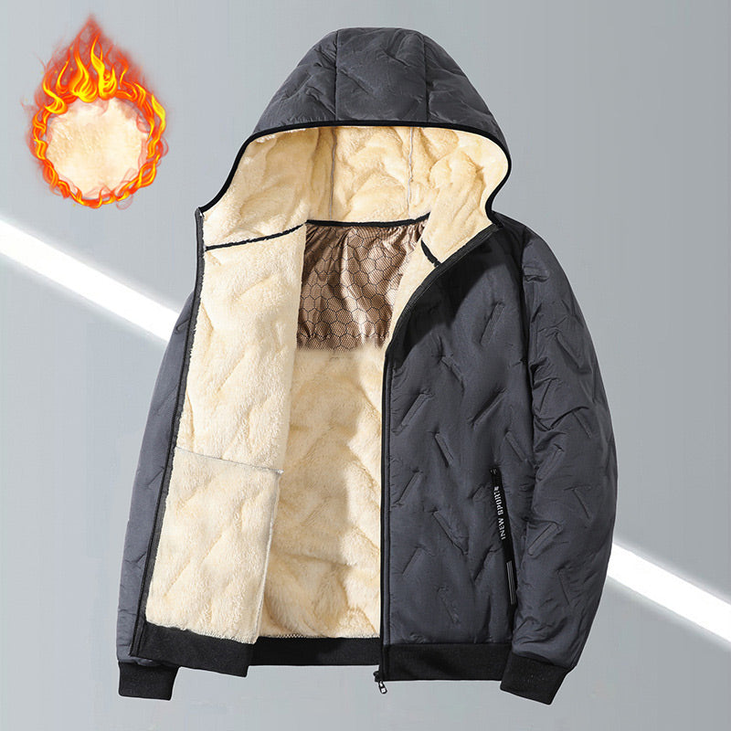 ❄️ Casaco quente com capuz e fecho de correr para homem – O conforto do inverno alia-se ao estilo do dia a dia