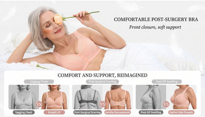 💘Sutiã de algodão com botões à frente CloudComfort™ – Respirável • Sem aros • Apoio durante todo o dia • Sem enchimento e suave para a pele 🌿