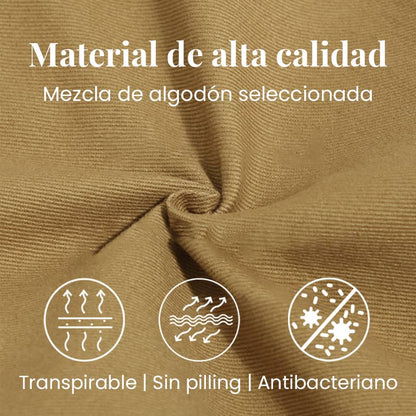 Pantalones de cintura elástica de algodón para mujeres