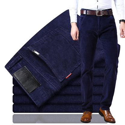 🔥Dos piezas envío gratuito💝Pantalón de pana de ajuste clásico para hombres（97% de algodón+ 3% spandex）