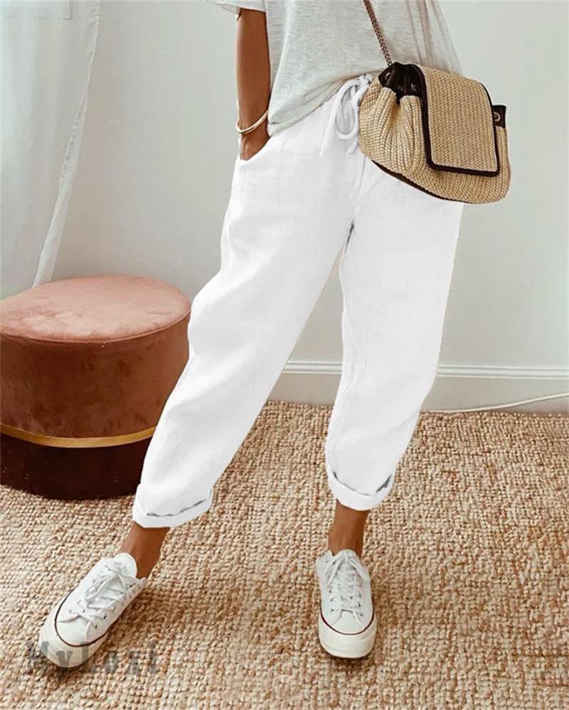 💕Last day promotion -49% OFF💕Casual cotton and linen pants for women