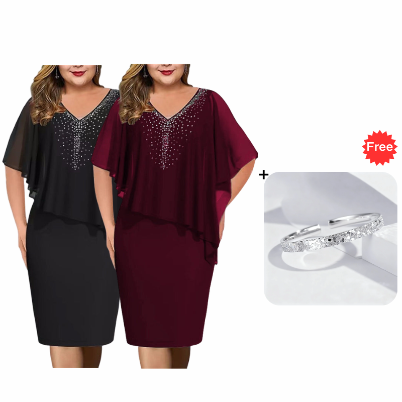 ⌛Limited-Time Offer-Women Elegant V Neck Evening Dress
