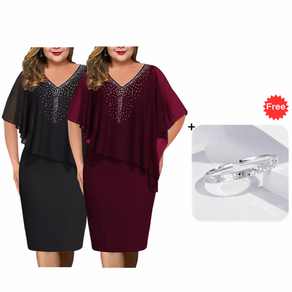 ⌛Limited-Time Offer-Women Elegant V Neck Evening Dress