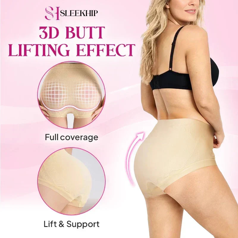 💞Cueca de cintura alta à prova de fugas, com controlo do abdómen e efeito empina-bumbum