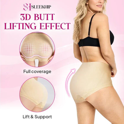 💞Cueca de cintura alta à prova de fugas, com controlo do abdómen e efeito empina-bumbum