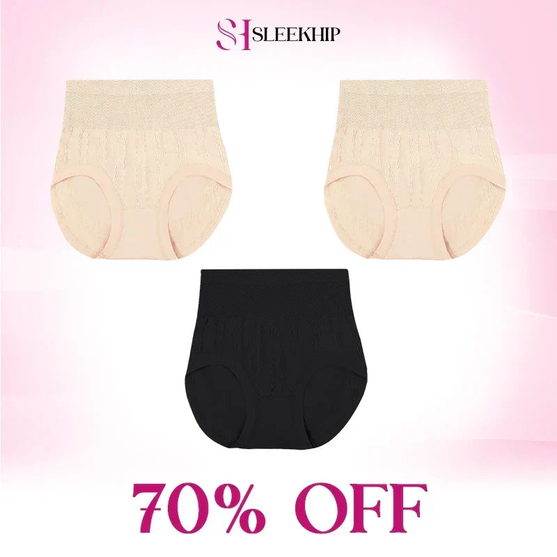 💞Cueca de cintura alta à prova de fugas, com controlo do abdómen e efeito empina-bumbum