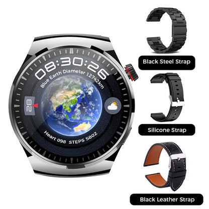 ✨Recién llegados✨  Smartwatch redondo Watch 4 PRO: ¡llamadas por Bluetooth, resistente al agua y asistente de voz inteligente para tu vida activa! 💪⌚