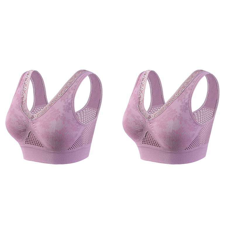 💘Sutiã de renda, sem aros, em algodão puro, sem botões e confortável, com efeito de elevação