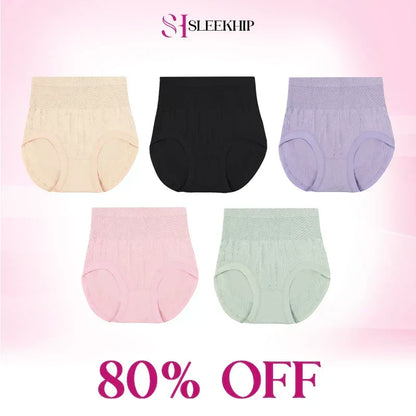 💞Cueca de cintura alta à prova de fugas, com controlo do abdómen e efeito empina-bumbum