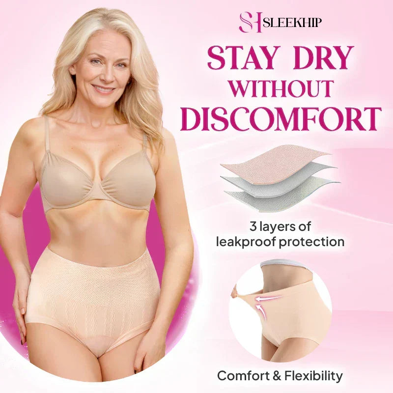 💞Cueca de cintura alta à prova de fugas, com controlo do abdómen e efeito empina-bumbum