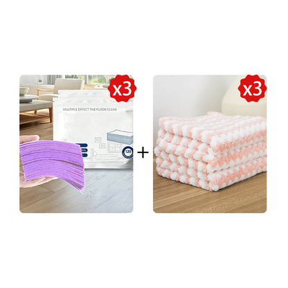 Toalhetes para o chão solúveis em água – Basta colocá-los na água, sem necessidade de medir. Limpa e dá brilho a todos os tipos de chão. Seguro e sem deixar marcas. Embalagem com 120 toalhetes. O seu aliado diário. 🧹💧
