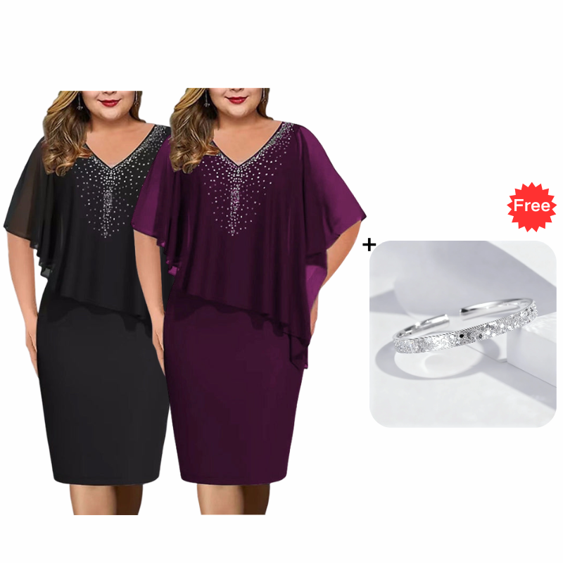 ⌛Limited-Time Offer-Women Elegant V Neck Evening Dress
