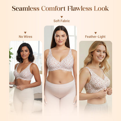 💐Jelly Wireless: Sutiãs sem aro confortáveis para mulher, bralettes push-up, sutiãs sem costuras para usar com t-shirts, sutiãs com decote em V profundo para o dia a dia💘