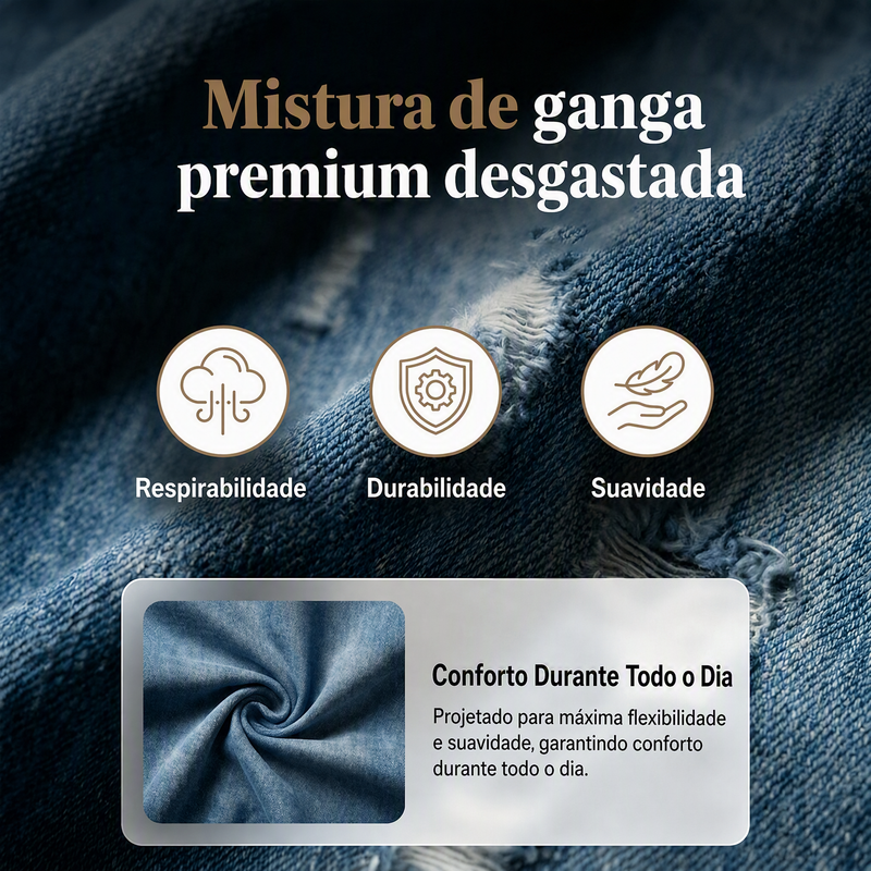 ✨👗 Macacão de ganga largo com alças ajustáveis – Corte descontraído e bolsos fundos para um conforto diário