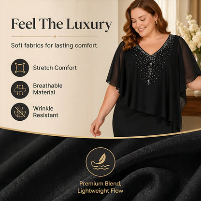 ⌛Limited-Time Offer-Women Elegant V Neck Evening Dress