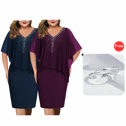 ⌛Limited-Time Offer-Women Elegant V Neck Evening Dress