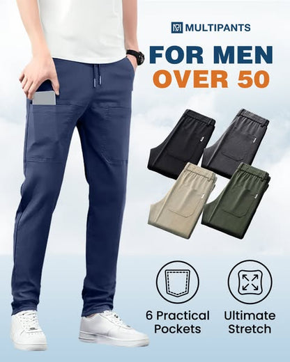🎁Promoção quente: 50% de desconto🏆MultiPants – Calças cargo duráveis, com grande elasticidade e vários bolsos👖