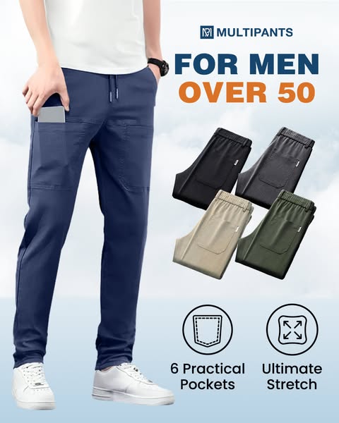 🎁Promoção quente: 50% de desconto🏆MultiPants – Calças cargo duráveis, com grande elasticidade e vários bolsos👖