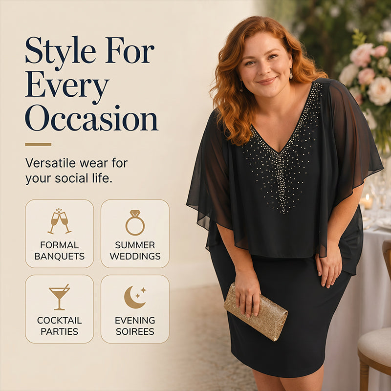 ⌛Limited-Time Offer-Women Elegant V Neck Evening Dress