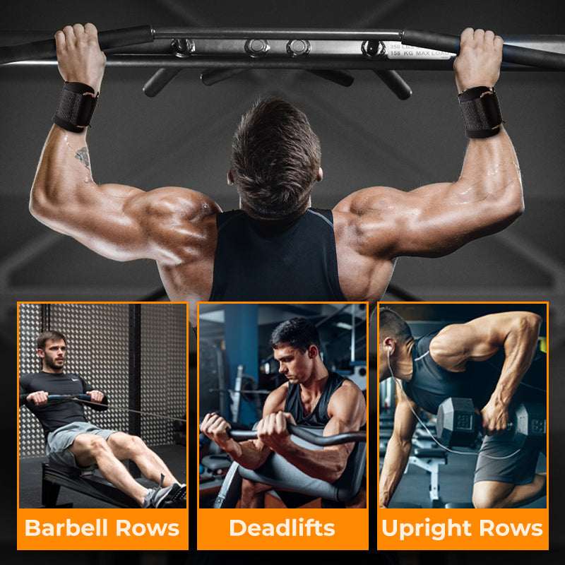 🔥 Wytrzymałe paski z haczykami do podnoszenia ciężarów