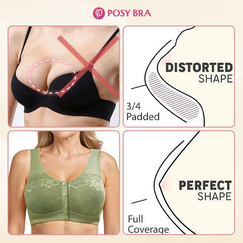 🔥 Hot Sale 🔥Comfortable wireless shaping bra with front buttons