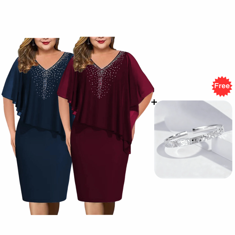 ⌛Limited-Time Offer-Women Elegant V Neck Evening Dress