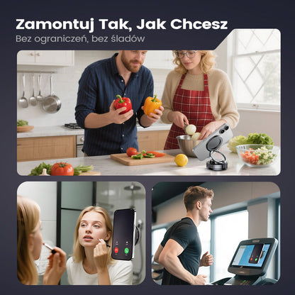 📱Regulowany uchwyt magnetyczny do telefonu z przyssawką 360°🚗