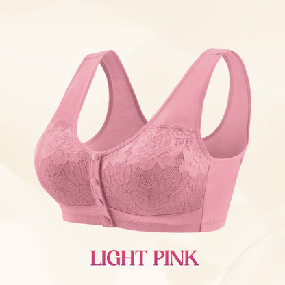 ⏳Hot Sale Only £7.99!!!🖤⏰Comfortable Wireless Front Closure Breathable Cotton Lifting Bra for Seniors