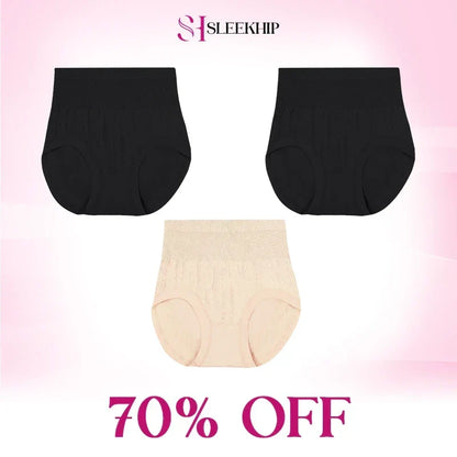 💞Cueca de cintura alta à prova de fugas, com controlo do abdómen e efeito empina-bumbum