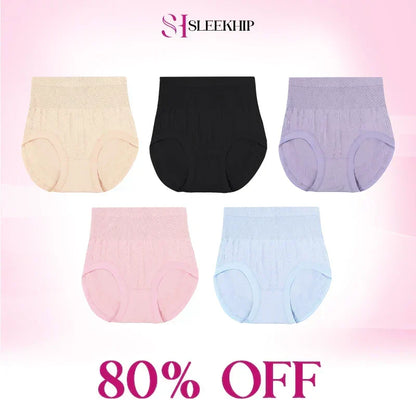 💞Cueca de cintura alta à prova de fugas, com controlo do abdómen e efeito empina-bumbum