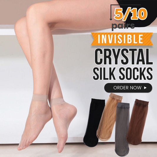 🔥Compre 1 y llévese 4 gratis🔥🧦Invisibles calcetines de seda de cristal antideslizante.