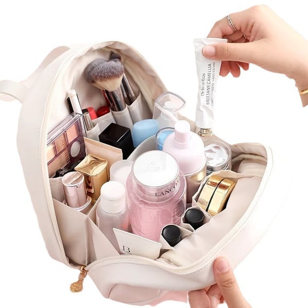 Bolsa de Cosméticos Multicapa en Forma de Concha