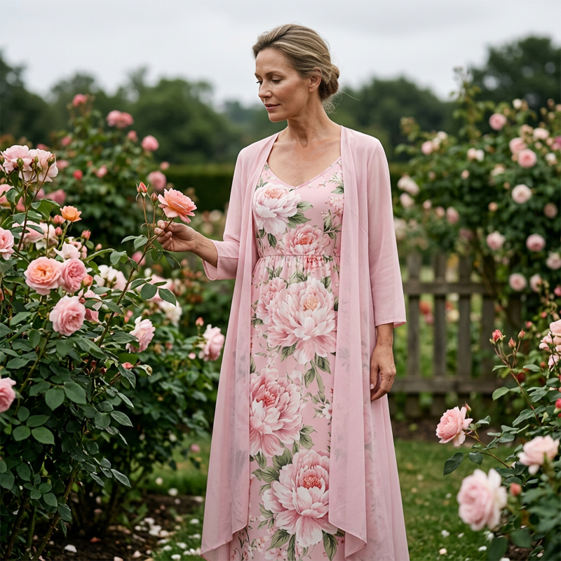🌸👗Conjunto elegante de vestido floral de duas peças para mulher – O look perfeito para as férias de verão✨