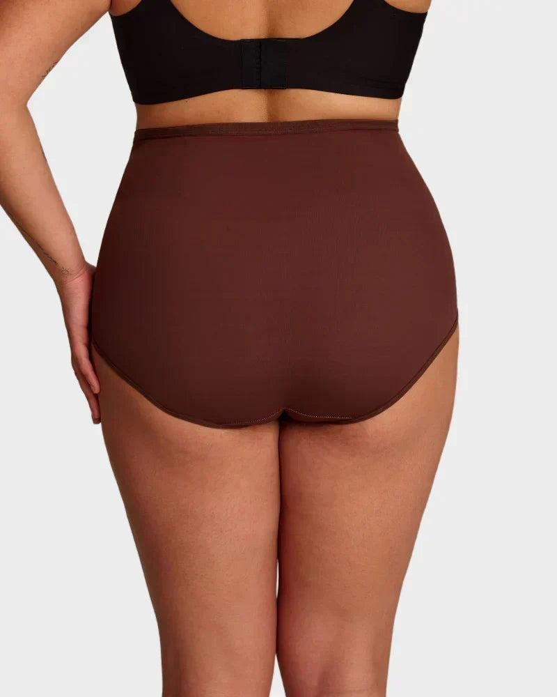 Cuecas de controlo abdominal com cintura alta e corte cruzado, tamanho grande