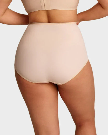 Cuecas de controlo abdominal com cintura alta e corte cruzado, tamanho grande