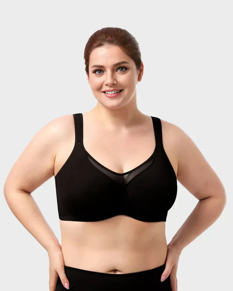 ✨💞Sutiã elegante, transparente e de cobertura total para mulheres de tamanho grande