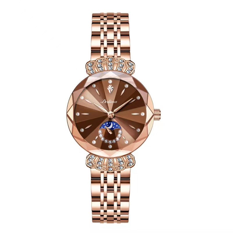 🌻【Compre 2 y llévese 1 gratis】🔥 Reloj de moda Diamond Moon Star para mujer