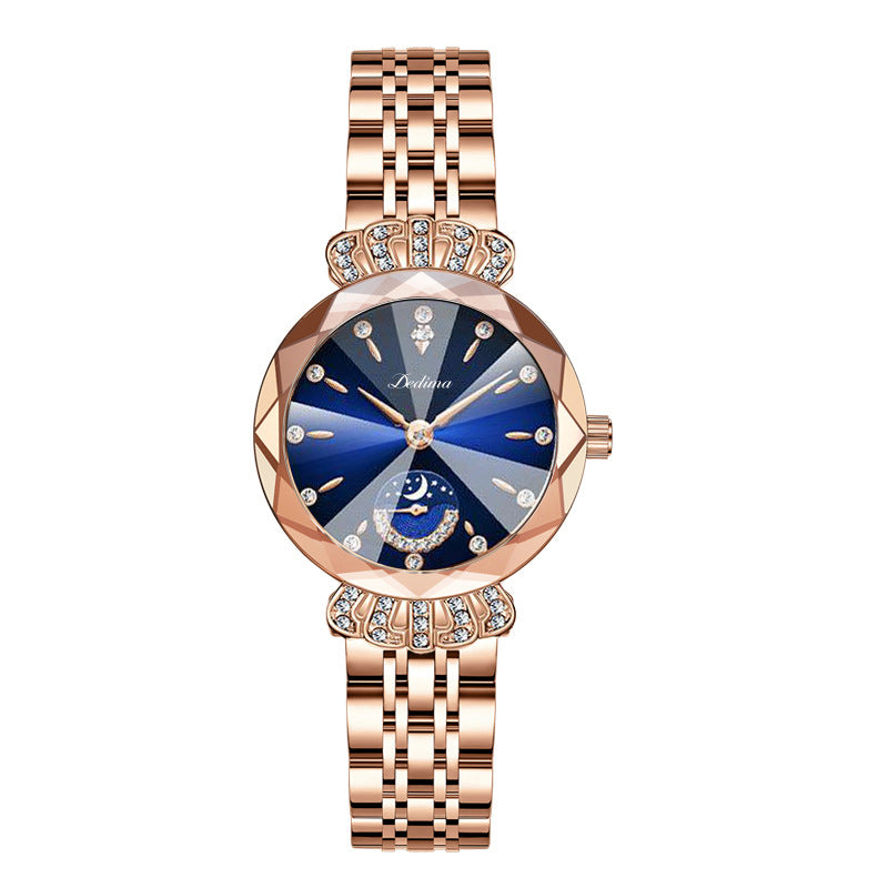 🌻【Compre 2 y llévese 1 gratis】🔥 Reloj de moda Diamond Moon Star para mujer