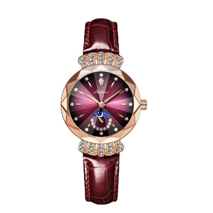 🌻【Compre 2 y llévese 1 gratis】🔥 Reloj de moda Diamond Moon Star para mujer