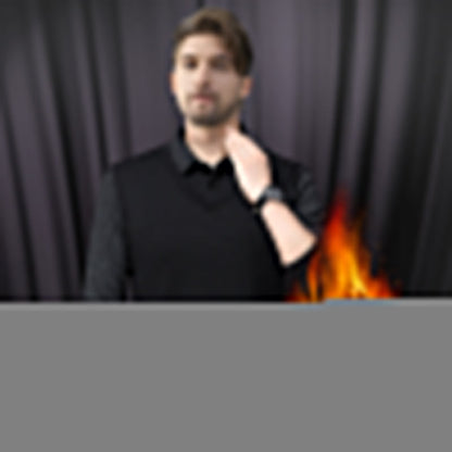 Męska modna koszula z kołnierzem stojącym i dwuczęściowym krojem