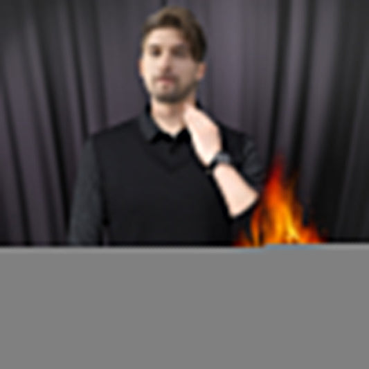 Męska modna koszula z kołnierzem stojącym i dwuczęściowym krojem