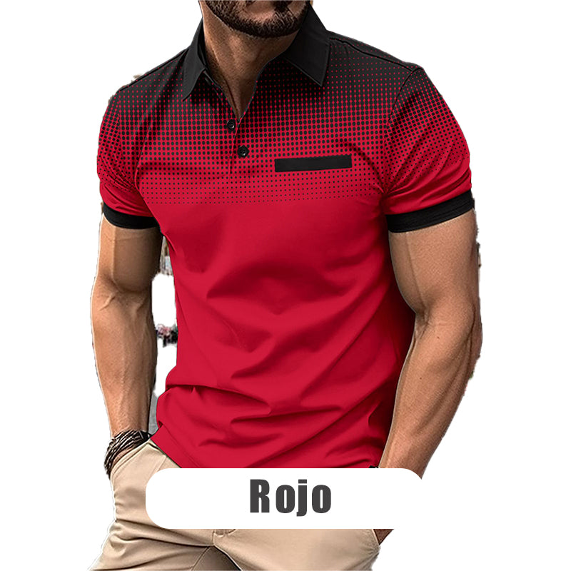 💥Promoción para celebrar el aniversario💥Camisa De Verano Con Solapa Para Hombre