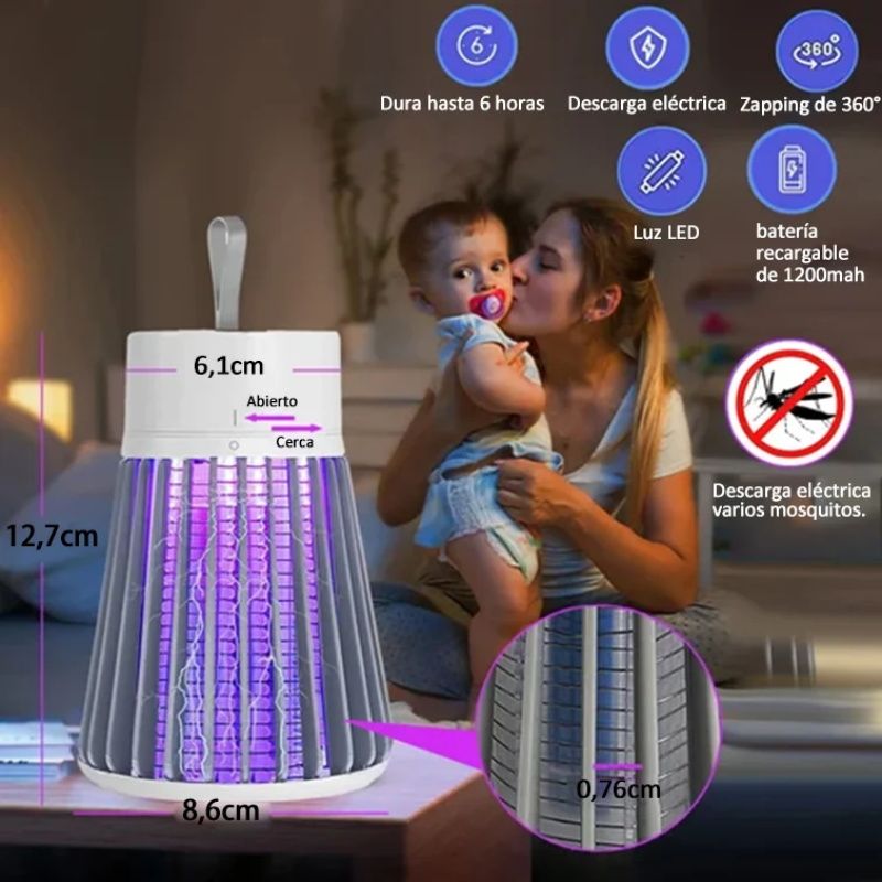 🎯🦟 Zap-X — Matador de insetos portátil — Matador de insetos elétrico para interior e exterior: Apanhador de moscas e mosquitos altamente eficaz 🔥⚡