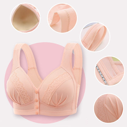 💘Sutiã de algodão com botões à frente CloudComfort™ – Respirável • Sem aros • Apoio durante todo o dia • Sem enchimento e suave para a pele 🌿