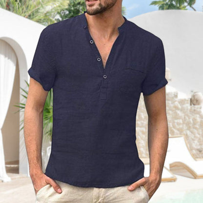 Camisa casual de lino para hombre 🔥Compra 3 Envío gratis🔥