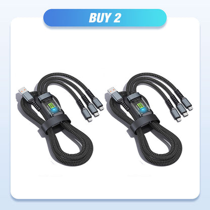 Superszybkie ładowanie 100 W, przezroczysty kabel do transmisji danych 3 w 1