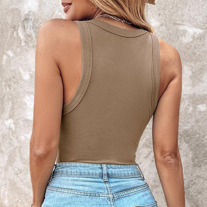 🔥 Promotion - 49% off✨ Women's ribbed knit tank top with shelf bra