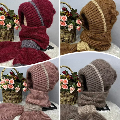 Gorro cortaviento con protección auditiva integrada para mujer Bufanda